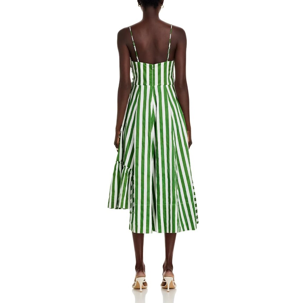 FARM Rio Tropical Flight Stripes Midi Dress, Green/White, NWT 🇧🇷 - Picture 4 of 16